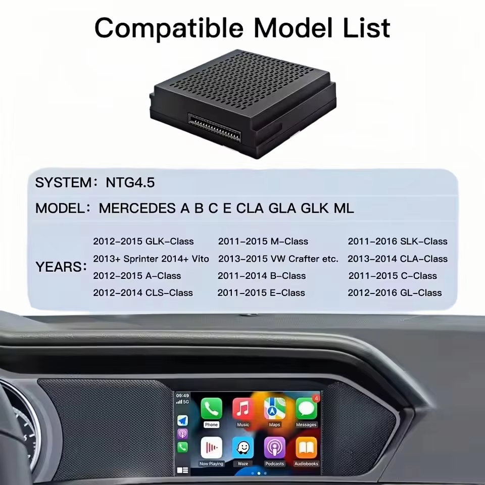 Wireless Carplay Android Auto for Mercedes Benz NTG4.5 Becker