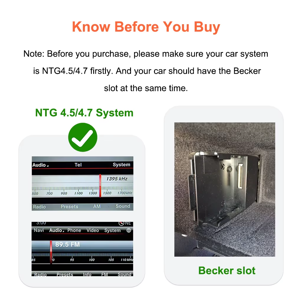 Wireless Carplay Android Auto for Mercedes Benz NTG4.5 Becker