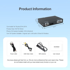 Interface CarPlay et Android Auto sans fil Plug and Play pour Toyota 2014-2019 Touch2 Entune2.0