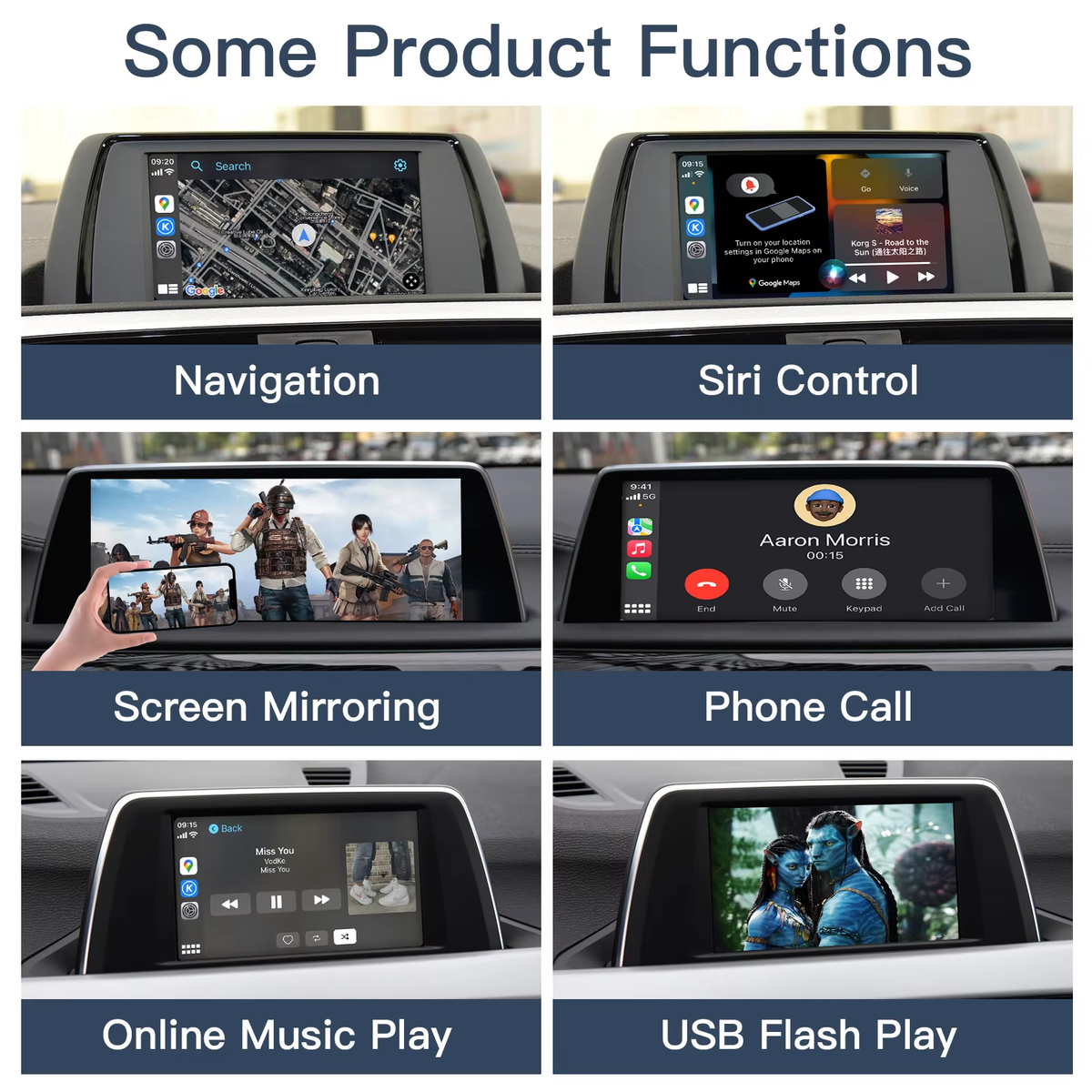Interface CarPlay et Android Auto sans fil Plug and Play pour BMW NBT CIC EVO