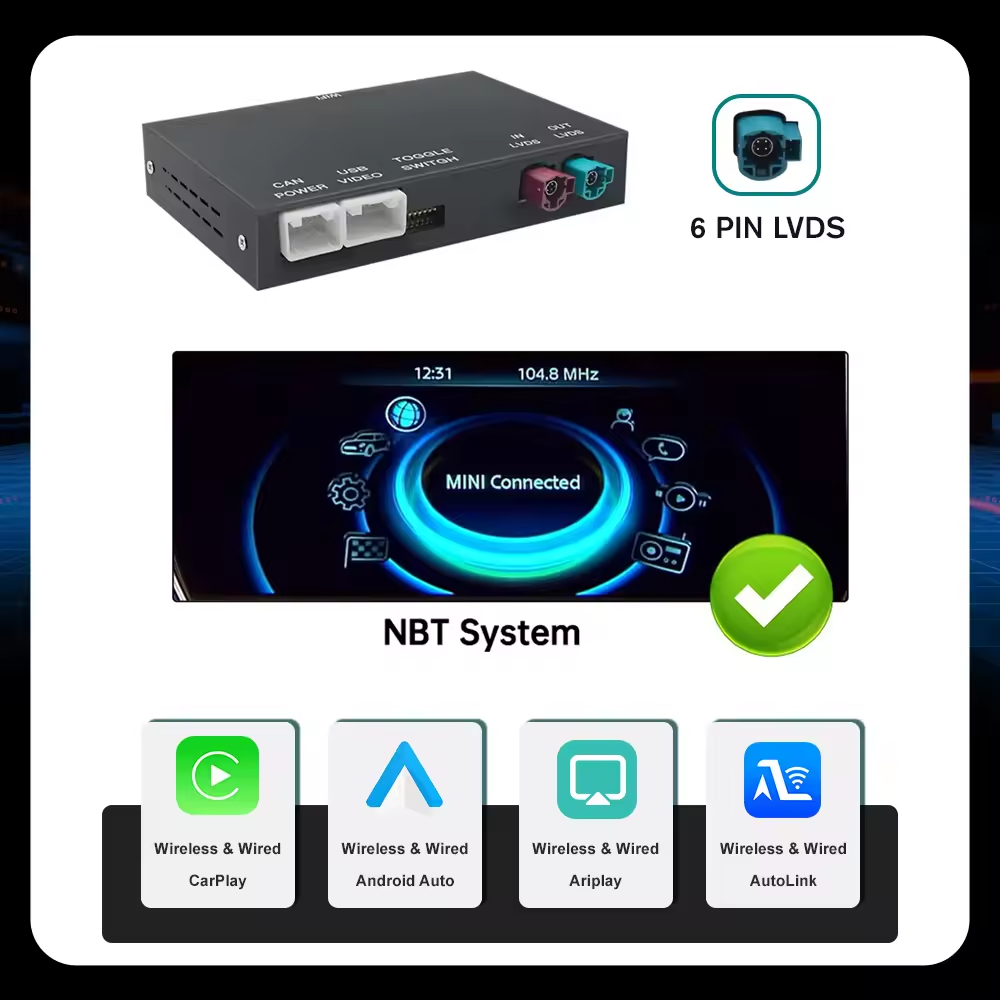 Wireless CarPlay Android Auto Interface for BMW/MINI NBT CIC EVO