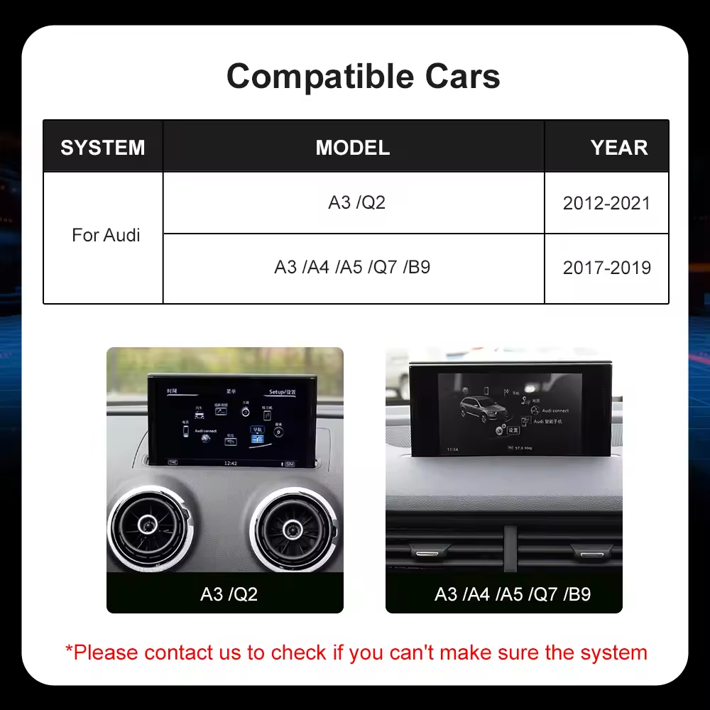 Wireless CarPlay Android Auto Interface For Audi 2009-2021