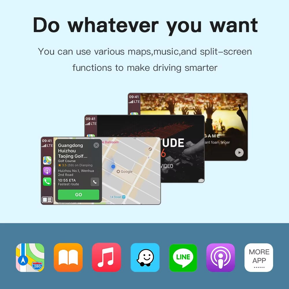 Wireless CarPlay Android Auto Interface For Audi 2009-2021