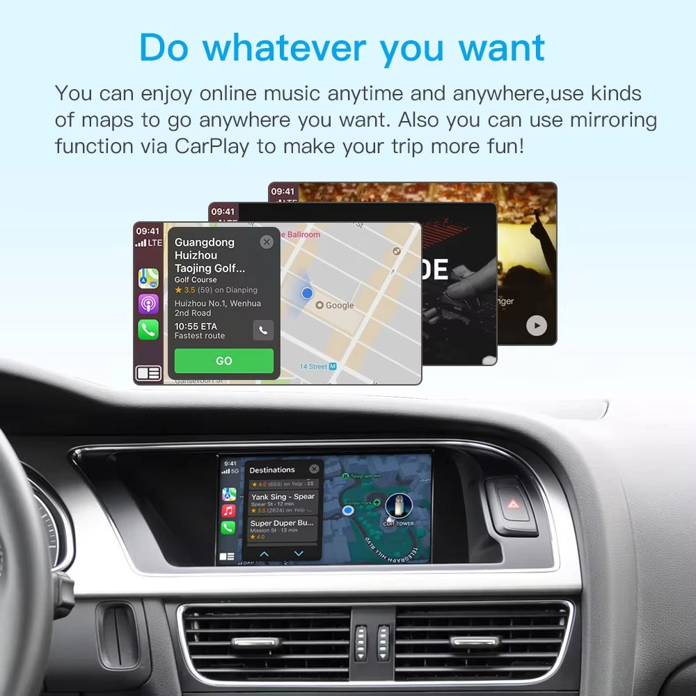 Wireless CarPlay Android Auto Interface For Audi 2009-2021